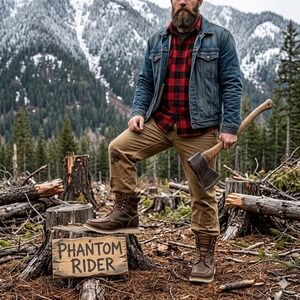 Double-H Phantom Rider Mens Brown Leather NonMetallic Toe Work Boots DH5375 11EE